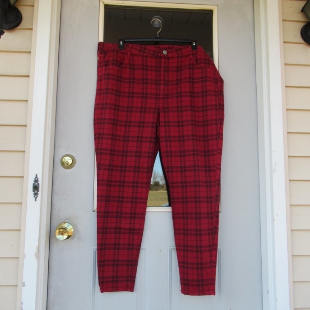 American Eagle next level stretch high rise plaid Jegging Plus size 24 - Picture 12 of 14